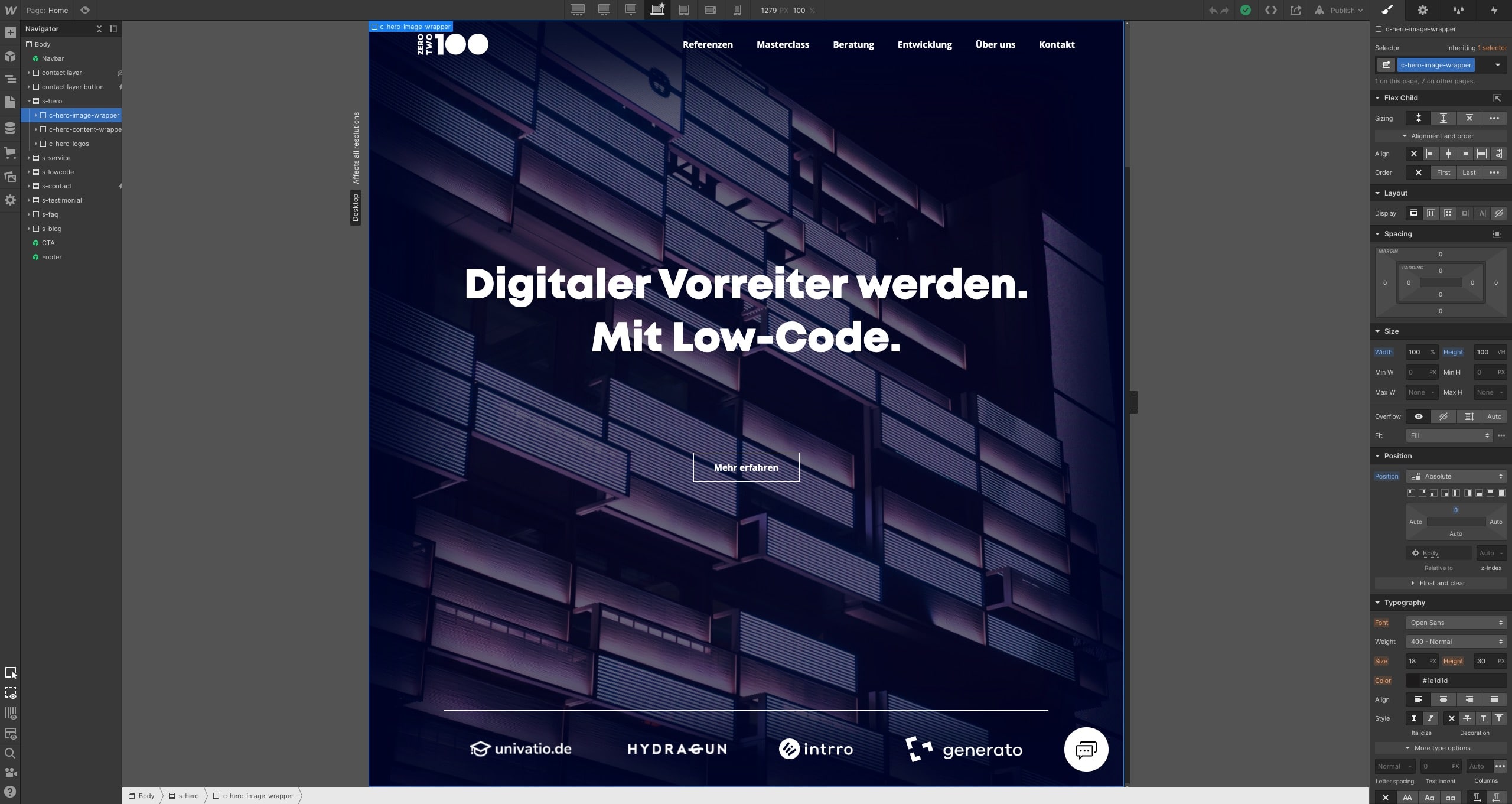 Webflow Screenshot