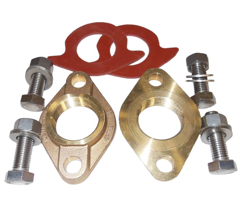 Oval Flange Kit Brass, Threaded Evans Supply