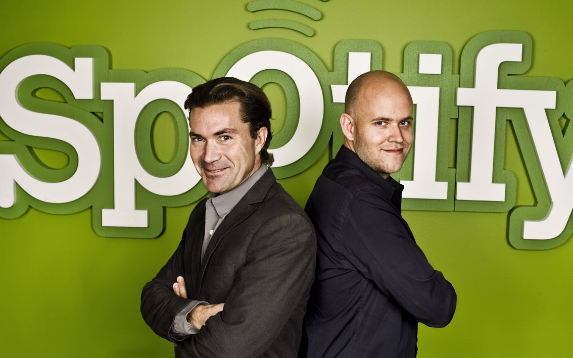 Martin Lorentzon och Daniel Ek, grundare av Spotify