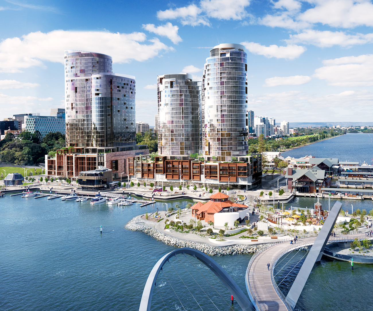 The towers at Elizabeth Quay, Perth