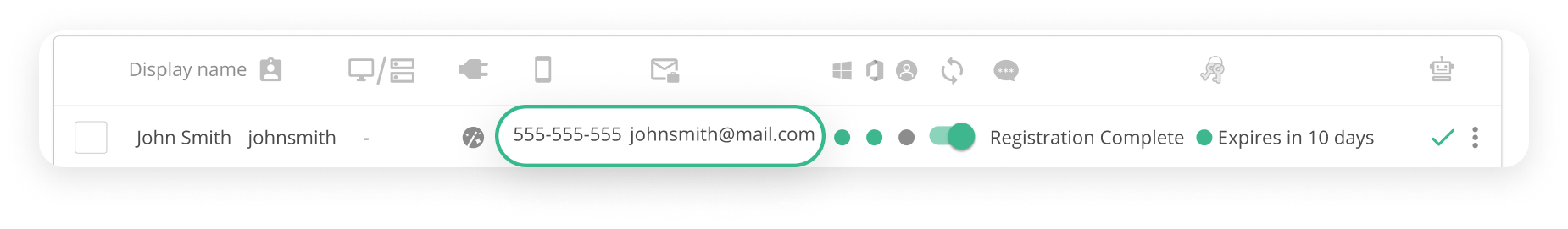 Edit phone number and email