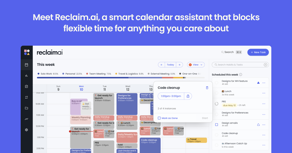 The Planner app for Google Calendar