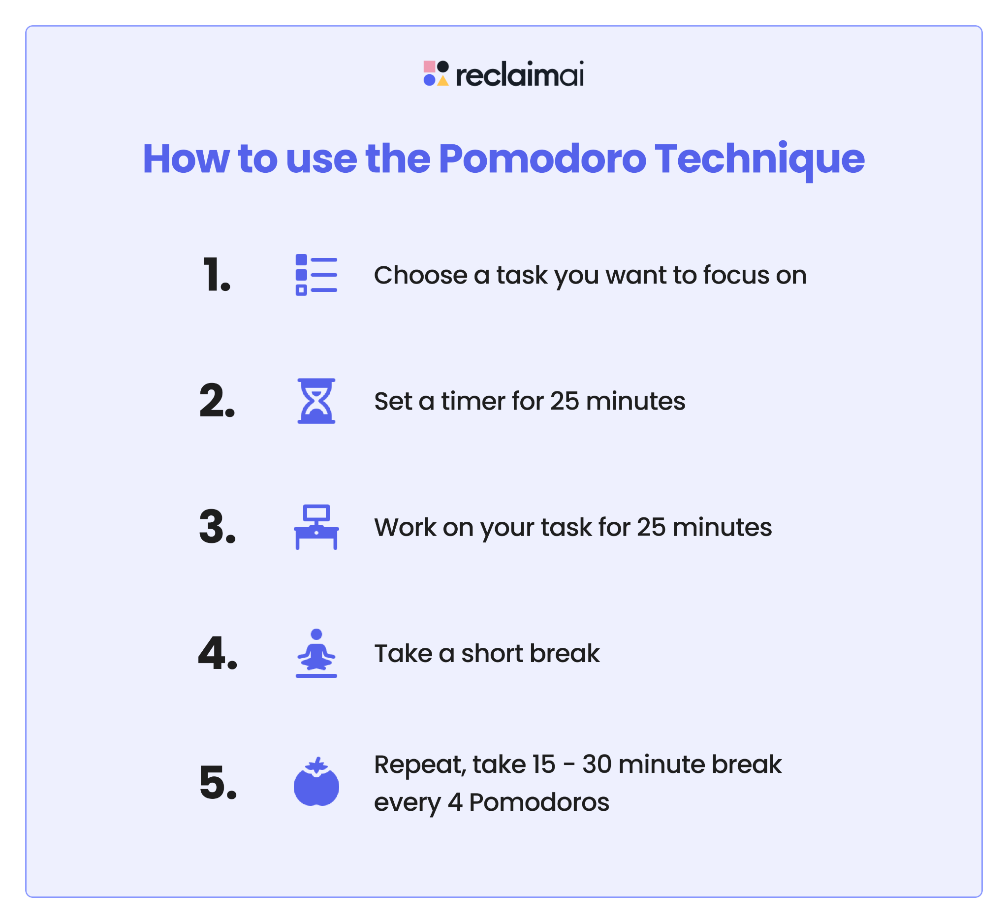 The Pomodoro Technique What It Is 6 Tips To Focus Reclaim