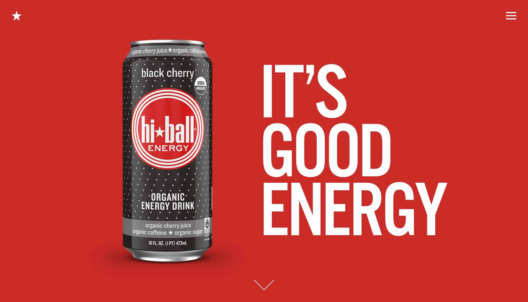 HiBall Energy Drink site & 3D Product Renderings