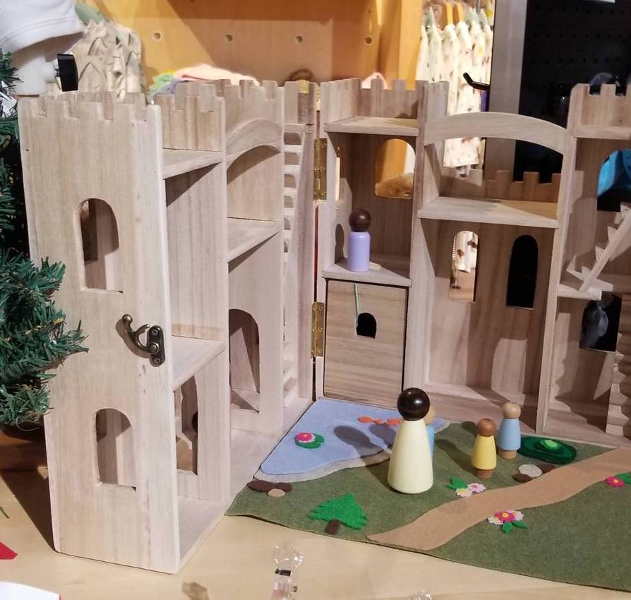 Peek-a-Boutique wooden castle from Little Wolf