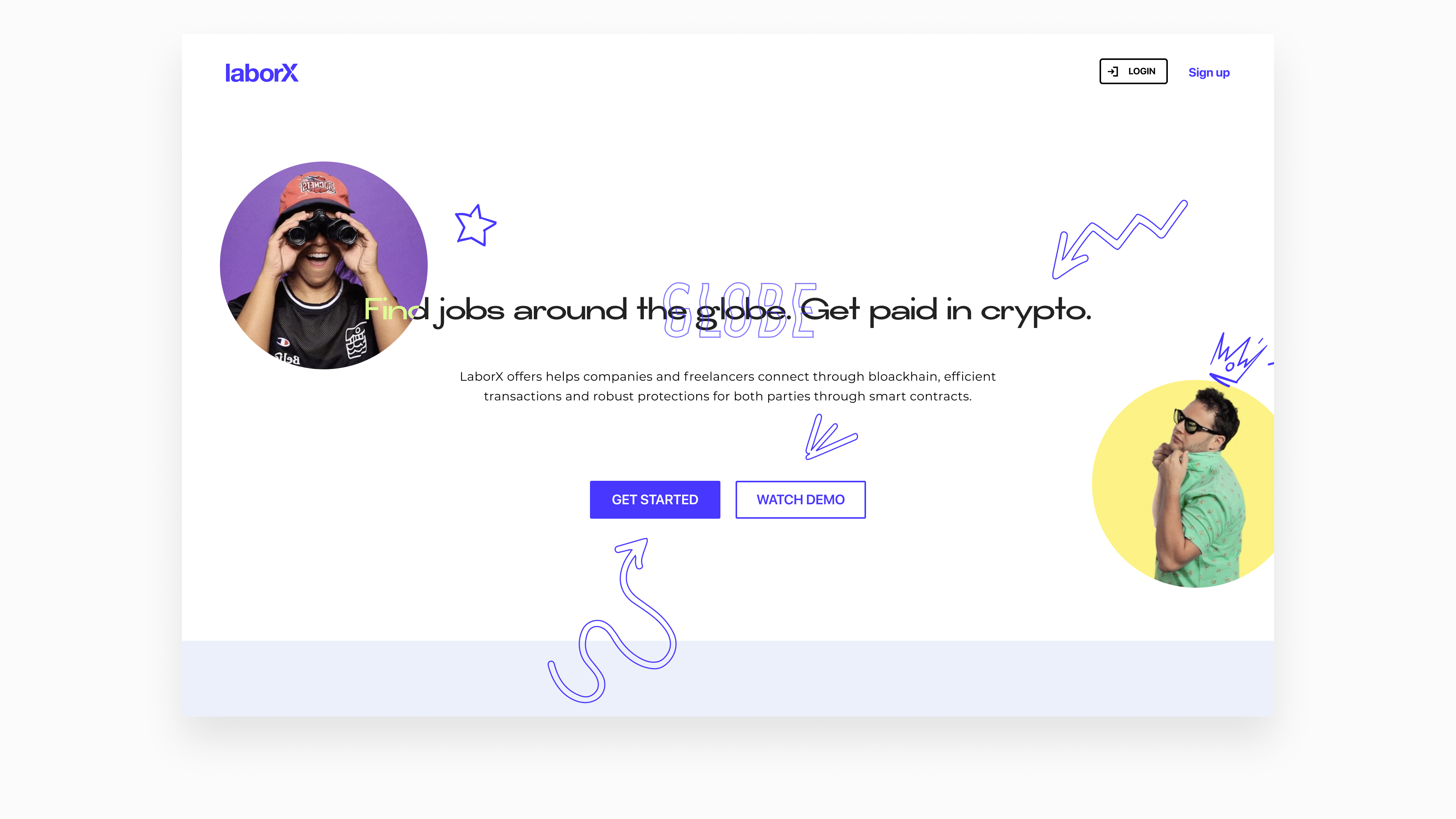 lineart concept for LaborX website by Embacy