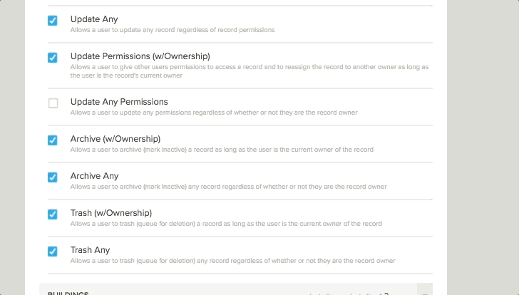privilege settings