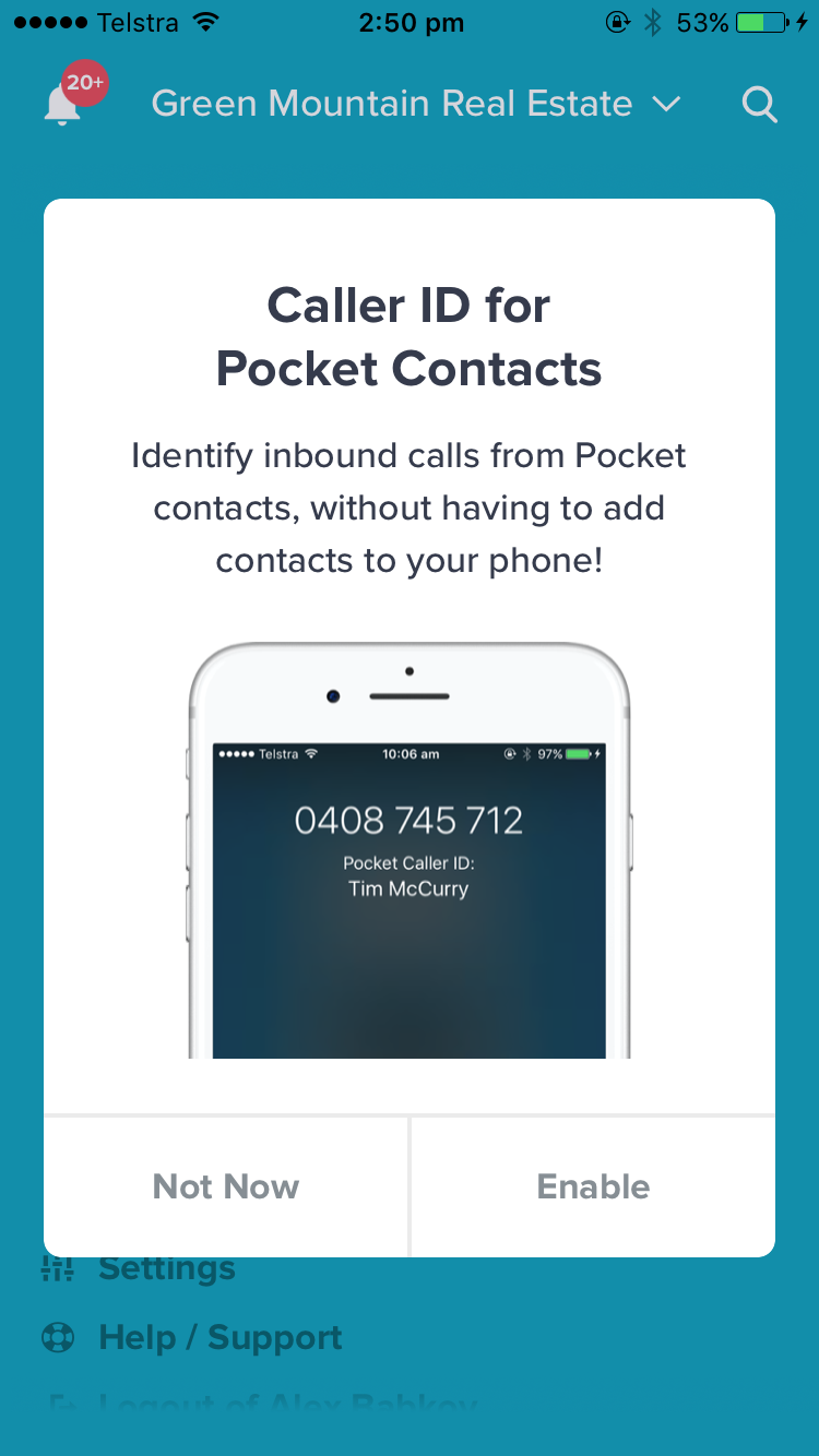 Pocket Caller ID UX