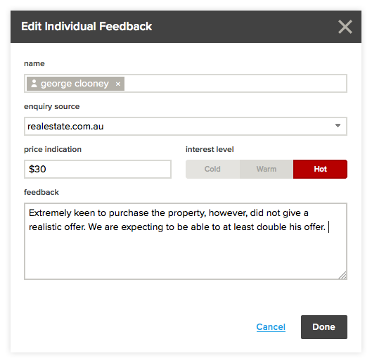 individual feedback