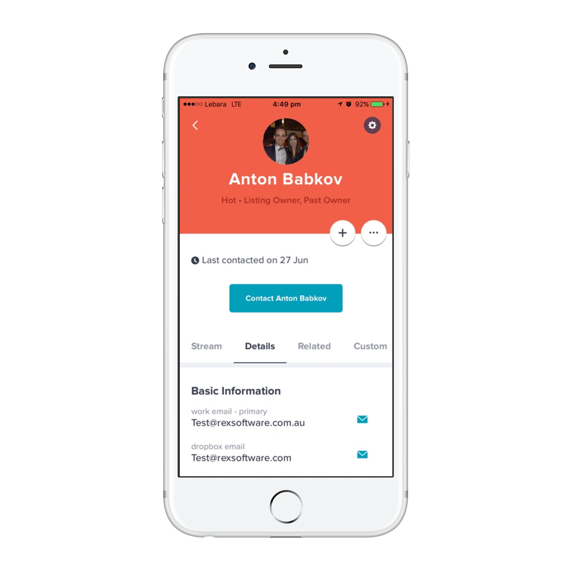 Smart categories CRM app