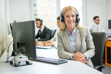 Woman working as a customer service