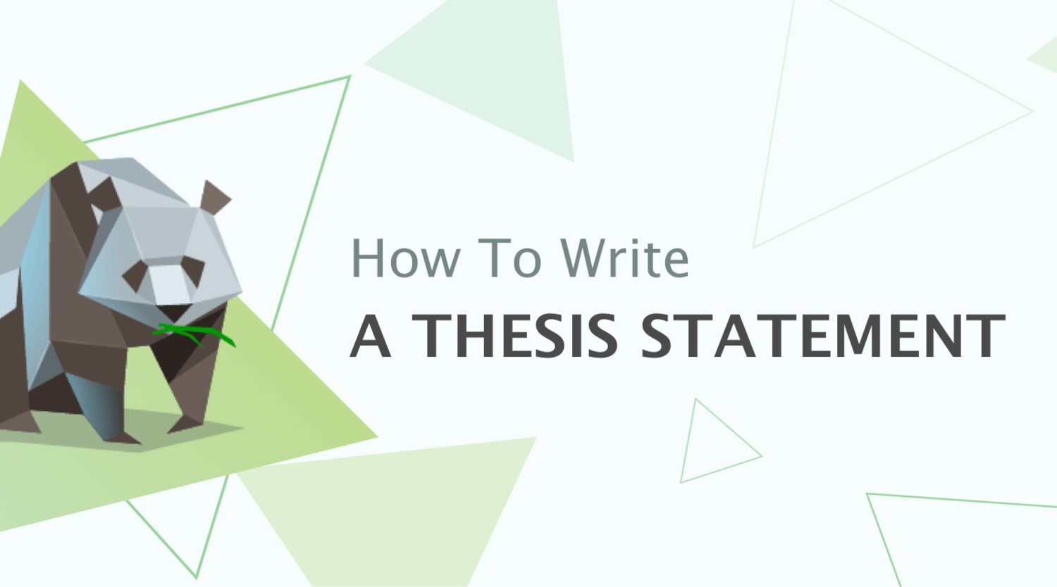 How to Write a Thesis Statement