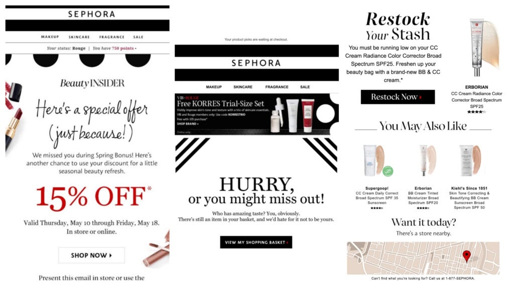 Sephora Personalization Email Marketing