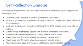 Self reflection exercise