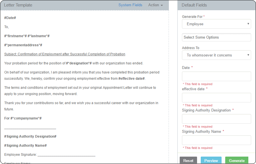 Probation Confirmation