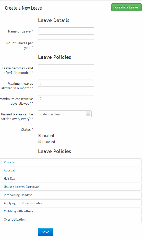sumHR Updated Leave Policy