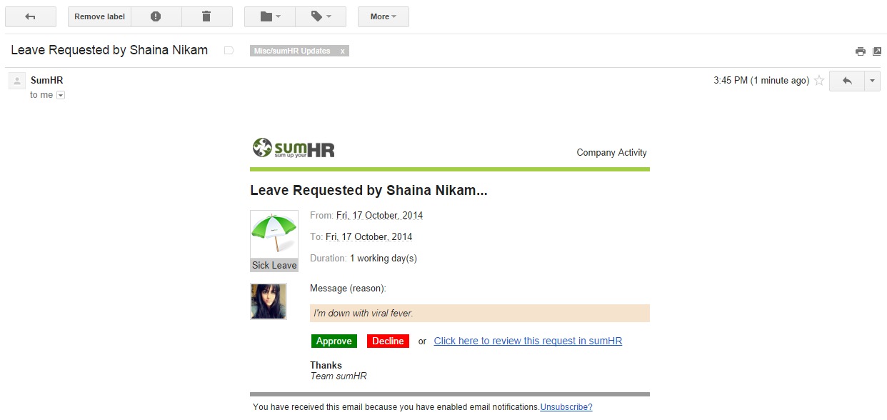 sumHR product update