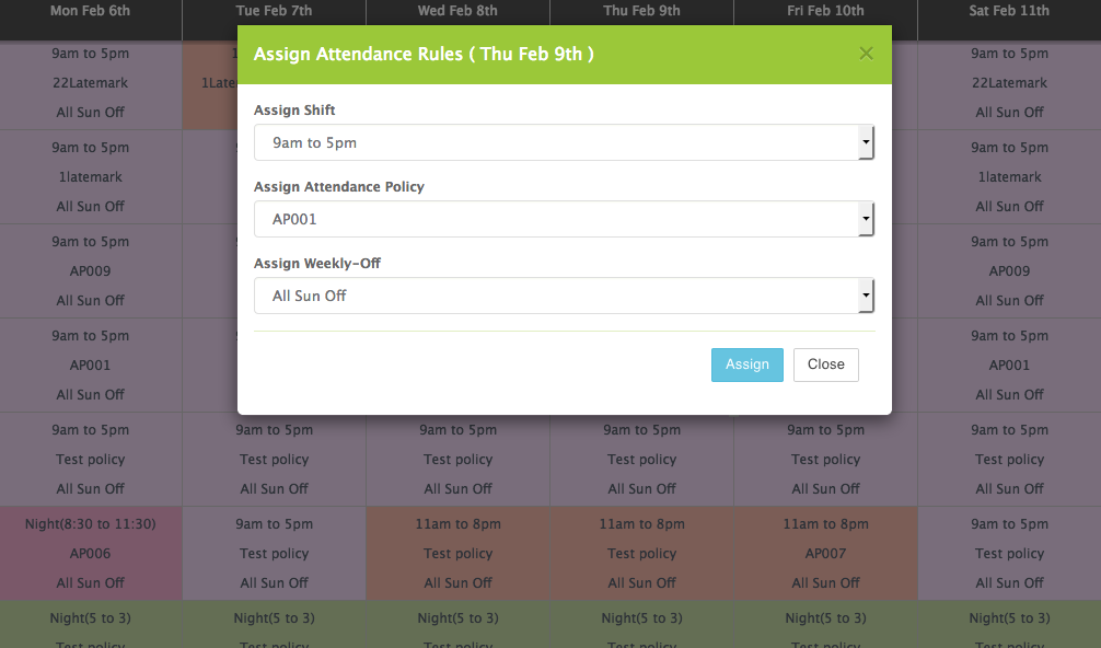 Attendance rules