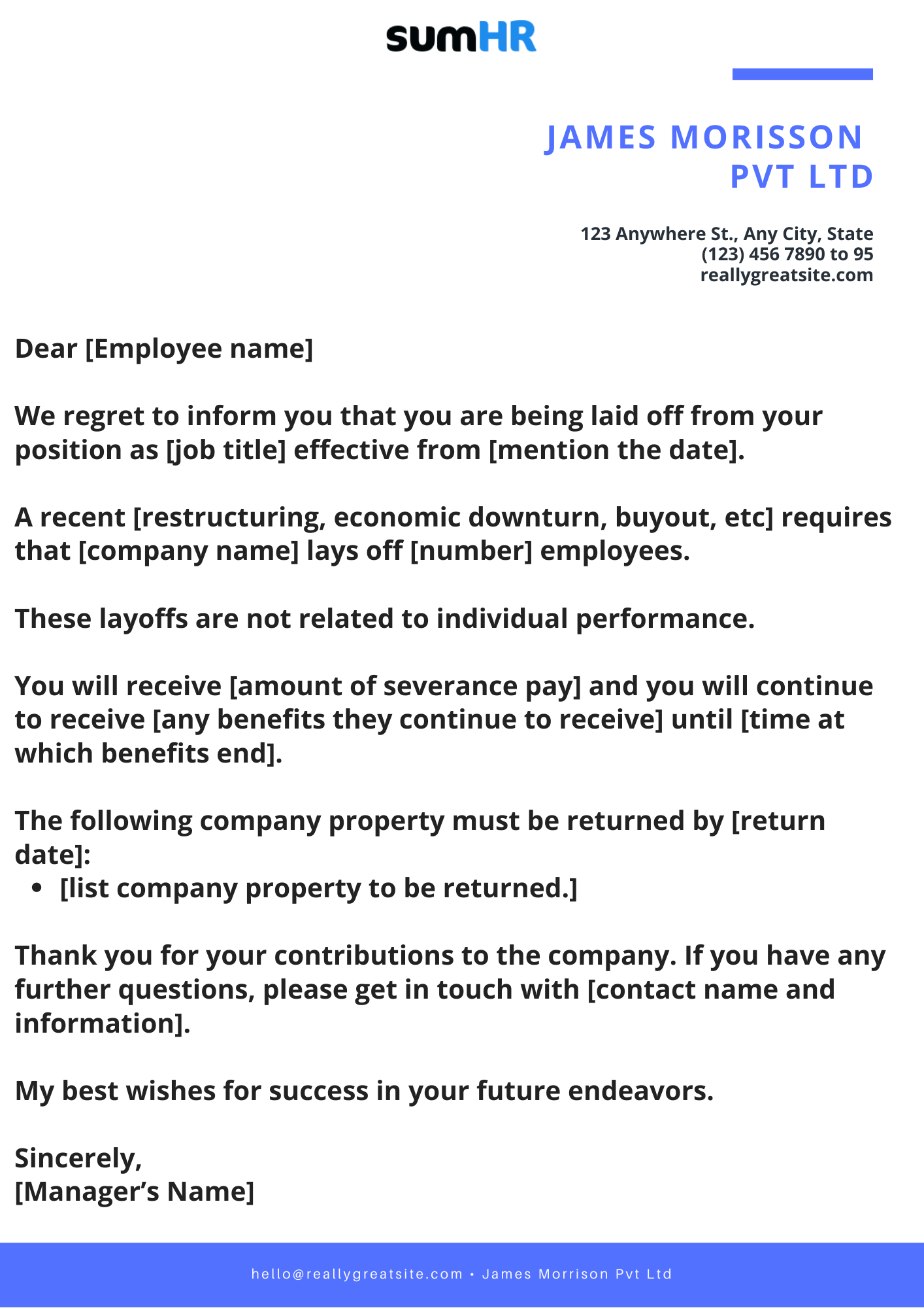 Layoff Letter Template