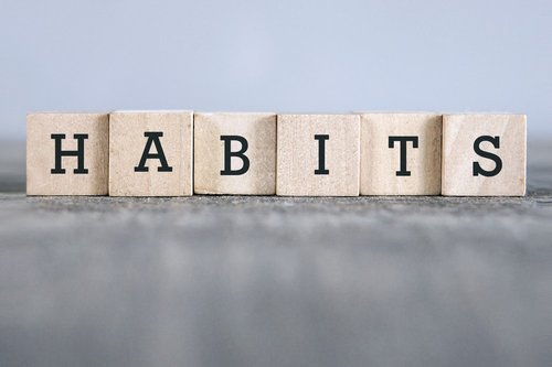 HABIT spelled out on blocks.