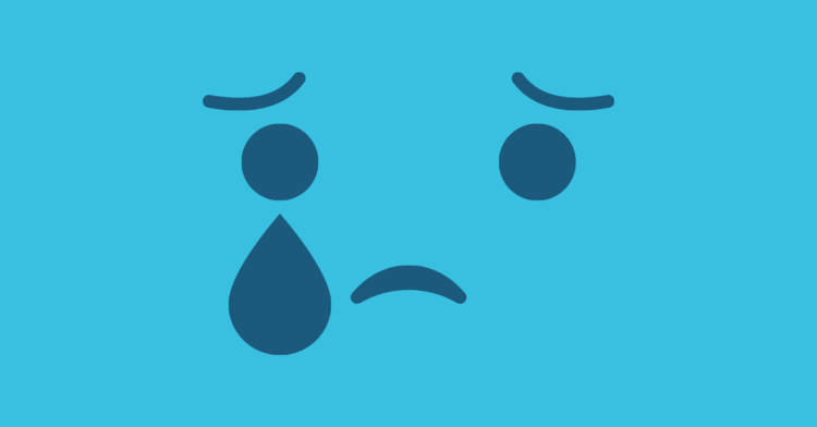 Sad face illustration.