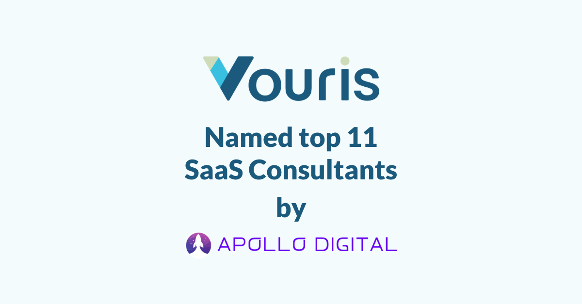 Text that says Apollo Digital names Vouris as top SaaS consultant to hire in 2020