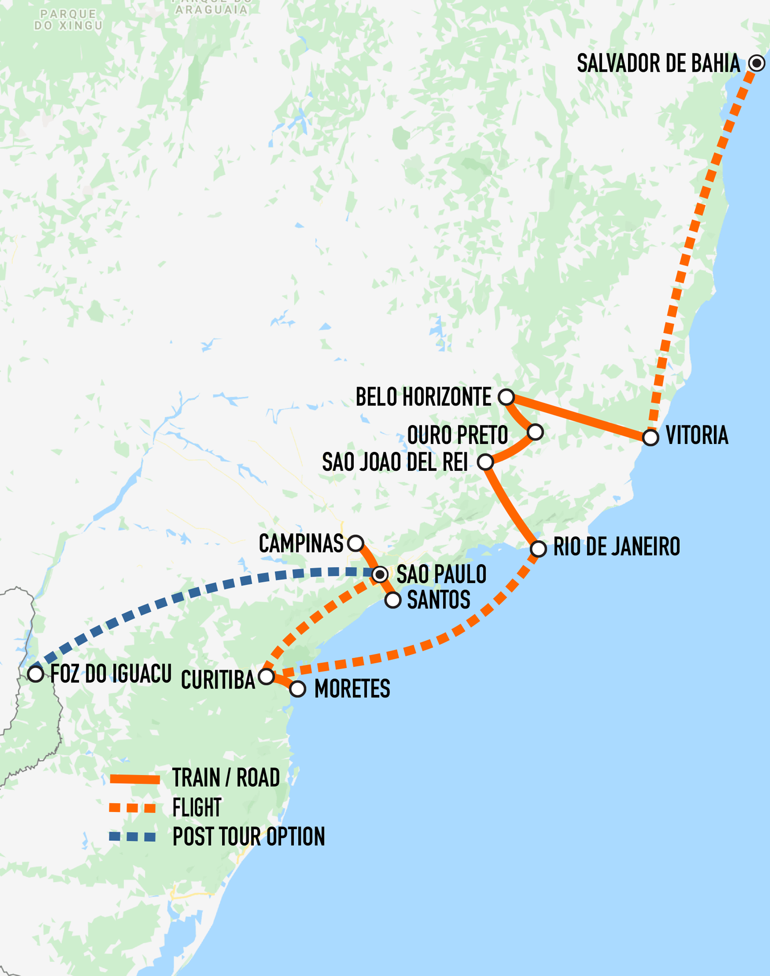 Grand Rail Tour of Brazil Rail South America Grand Rail Tour of Brazil Rail South America