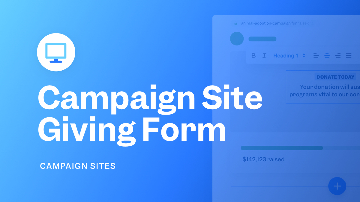 Giving Form Lesson Funraise University