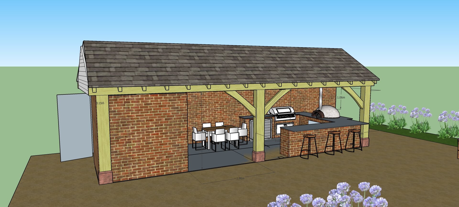 computer designed outdoor space