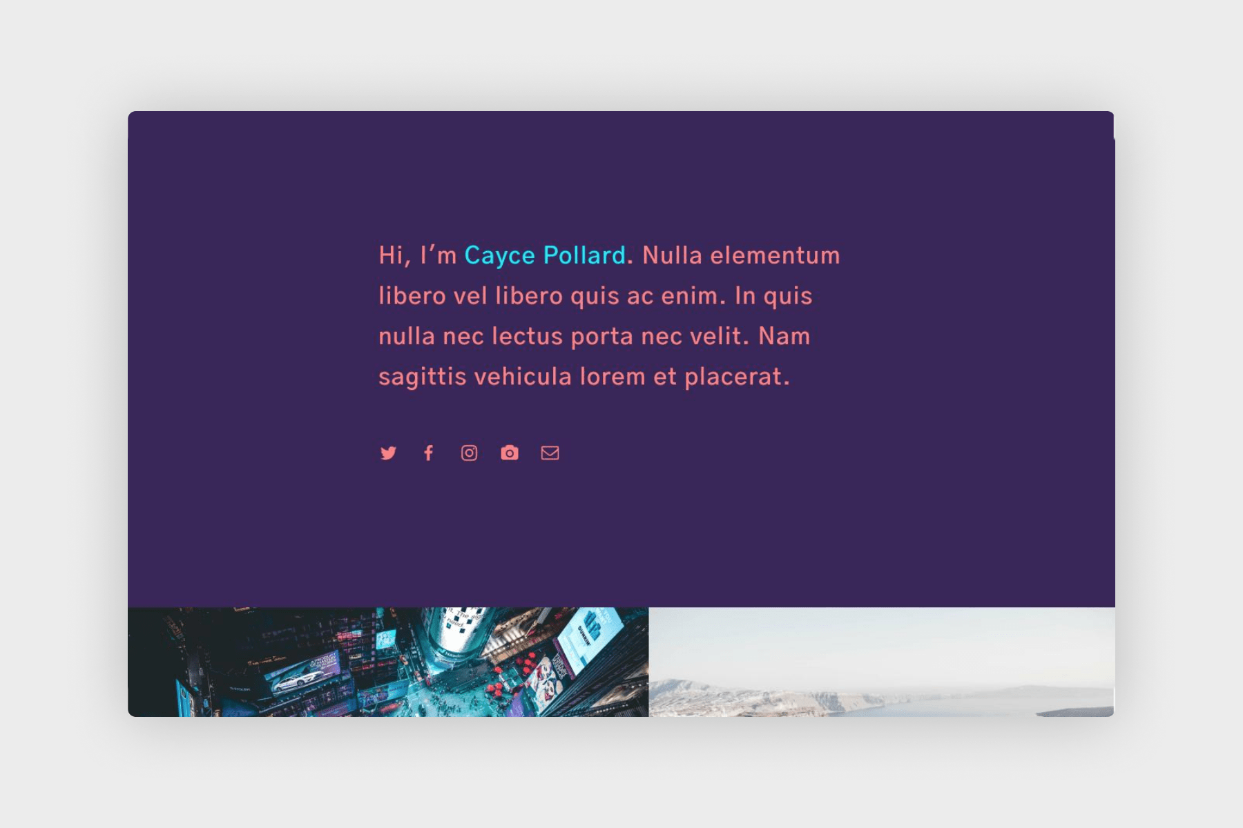 Simple portfolio website
