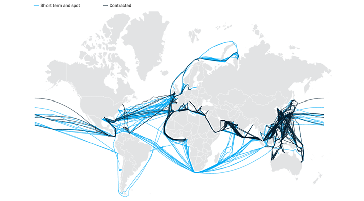LNG flow by contract type