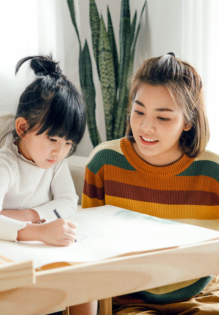 Helping Daughter with Homework
