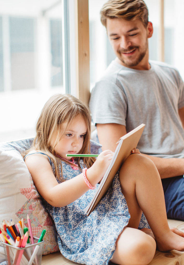 Father and Daughter Drawing