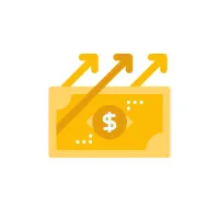 Yellow Dollar bill icon