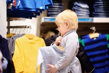 Kid shopping clothes
