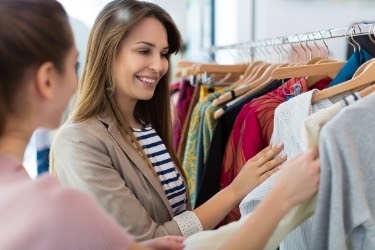 Woman shopping clothes