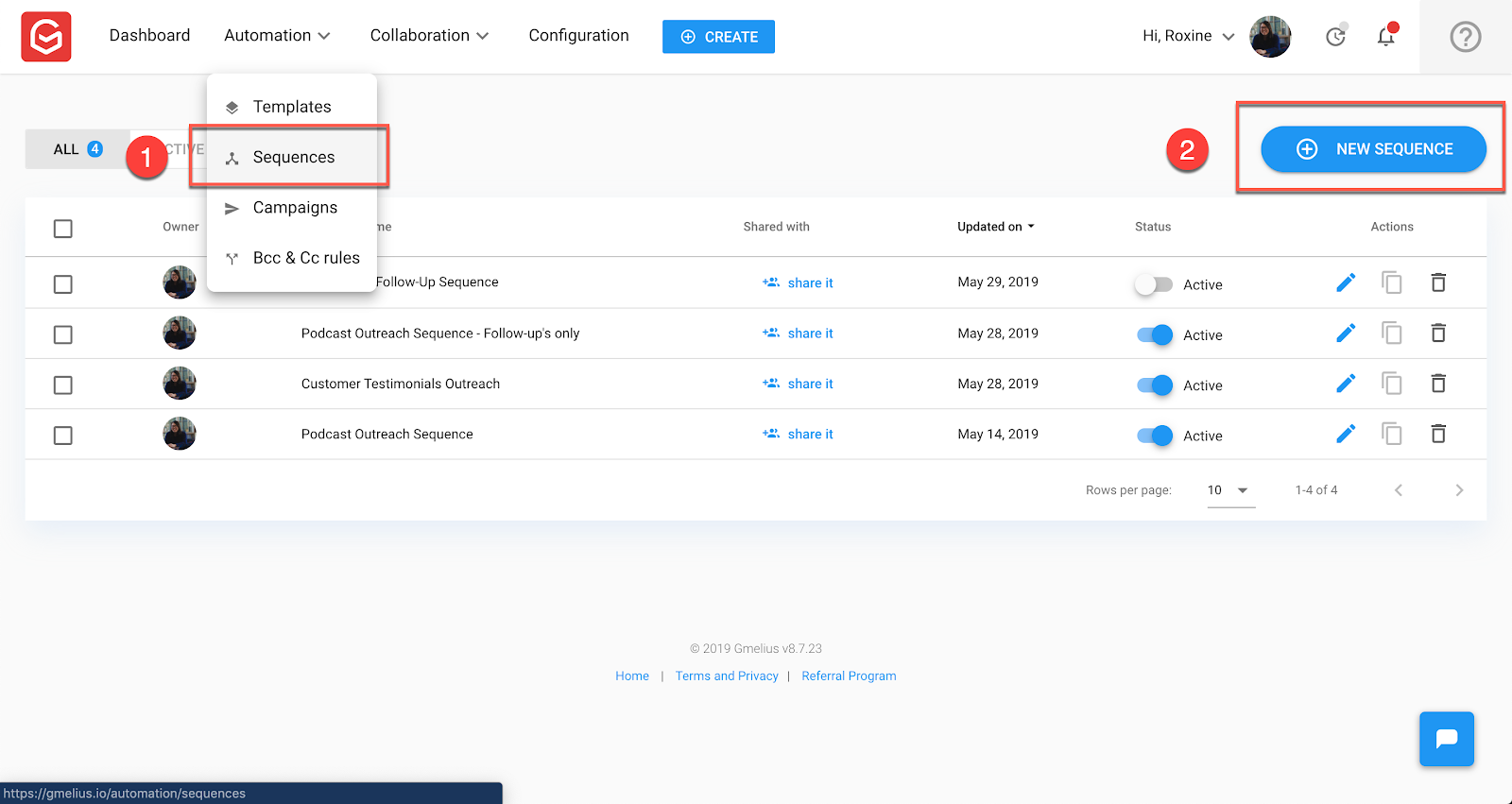 You can make all of your templates into a sequence.