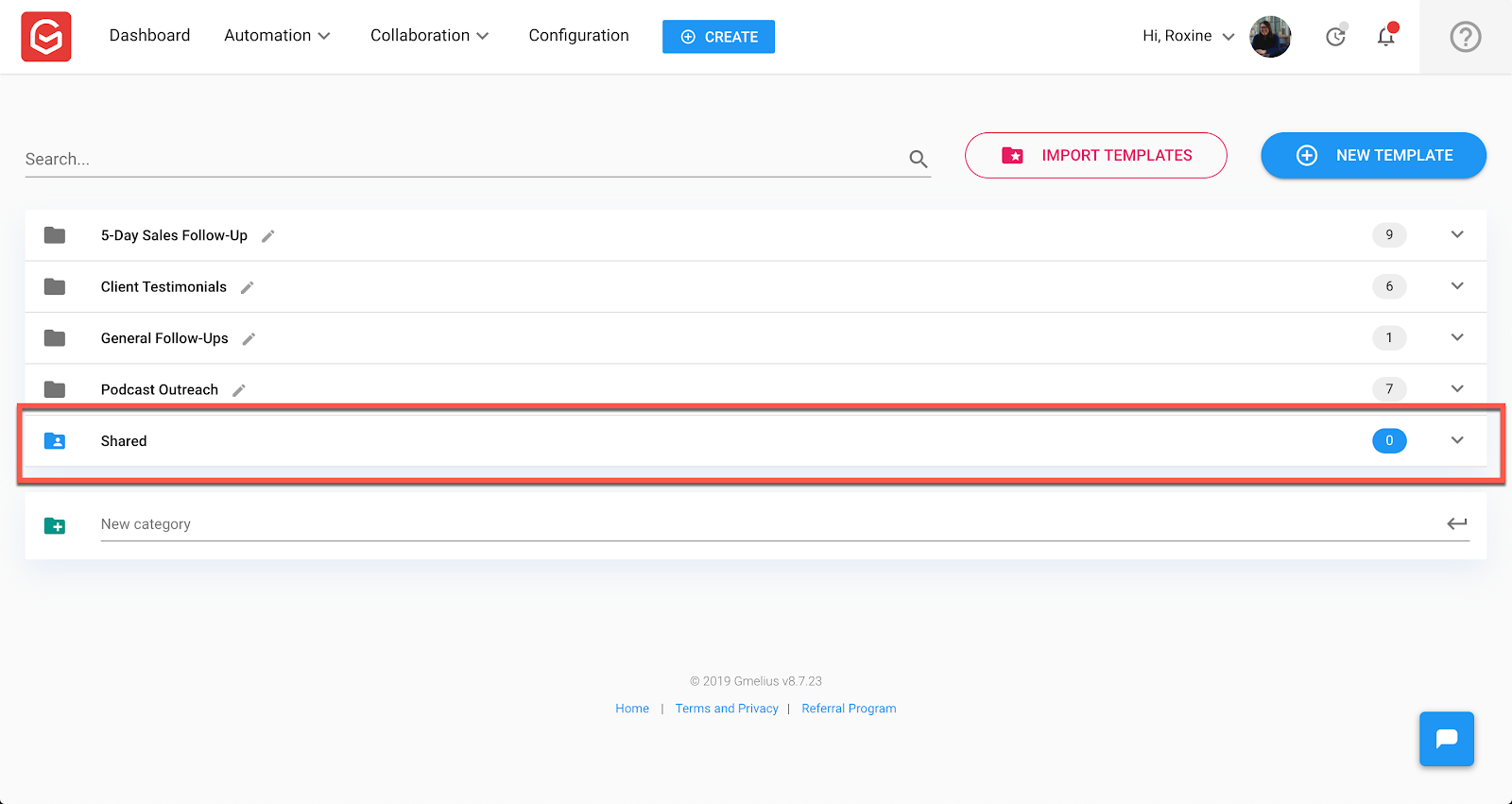 You can even put the template into the Gmelius "shared" folder.
