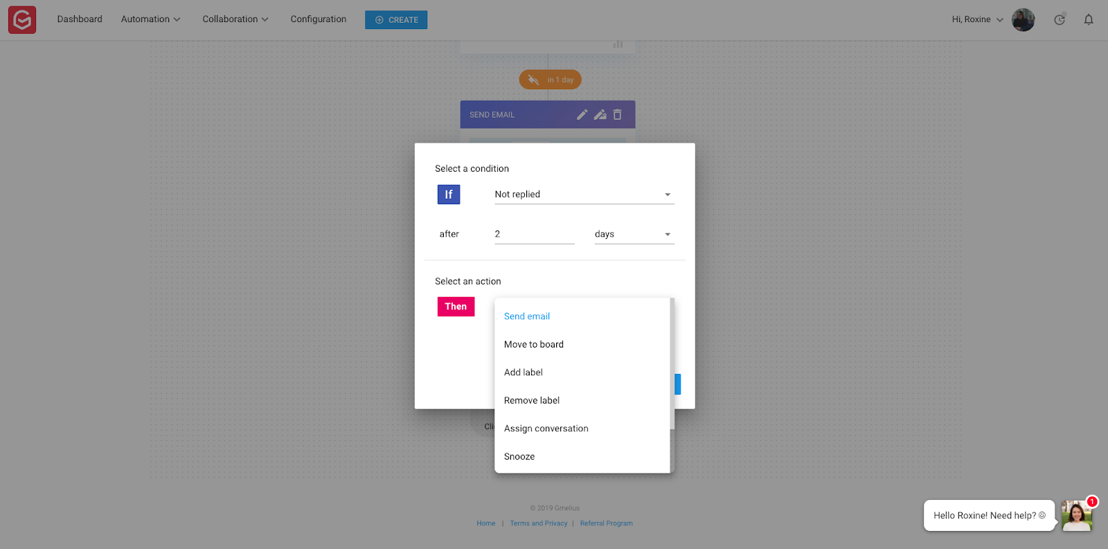 If/Then: You can choose "assign conversation" or whatever following step you prefer, based on whether or not someone responds.