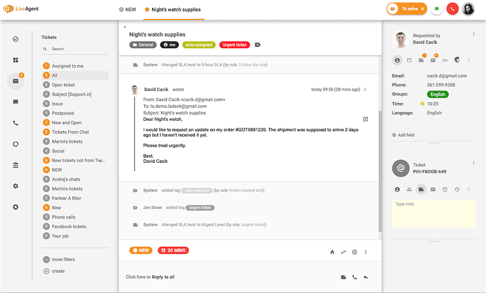Help Desk Software: LiveAgent