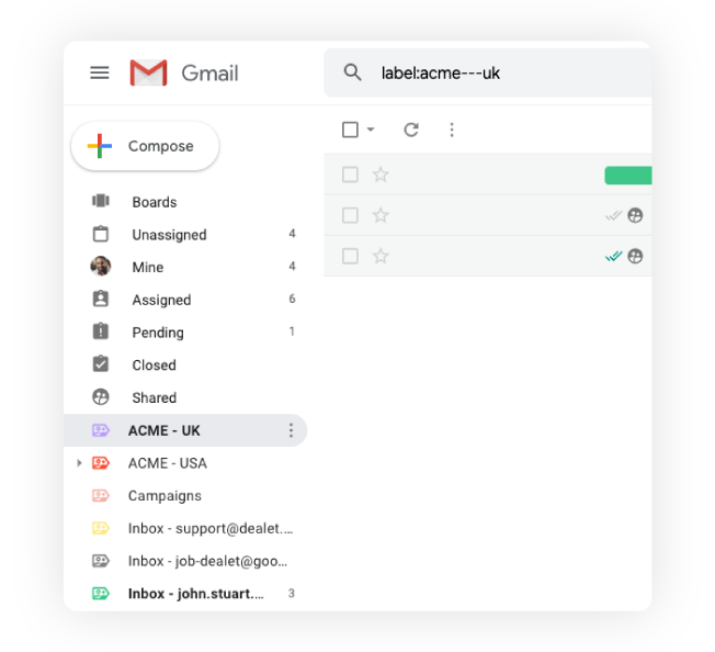 Gmelius lets you put each clients emails into their own folder, making it easy to see everything at a glance.
