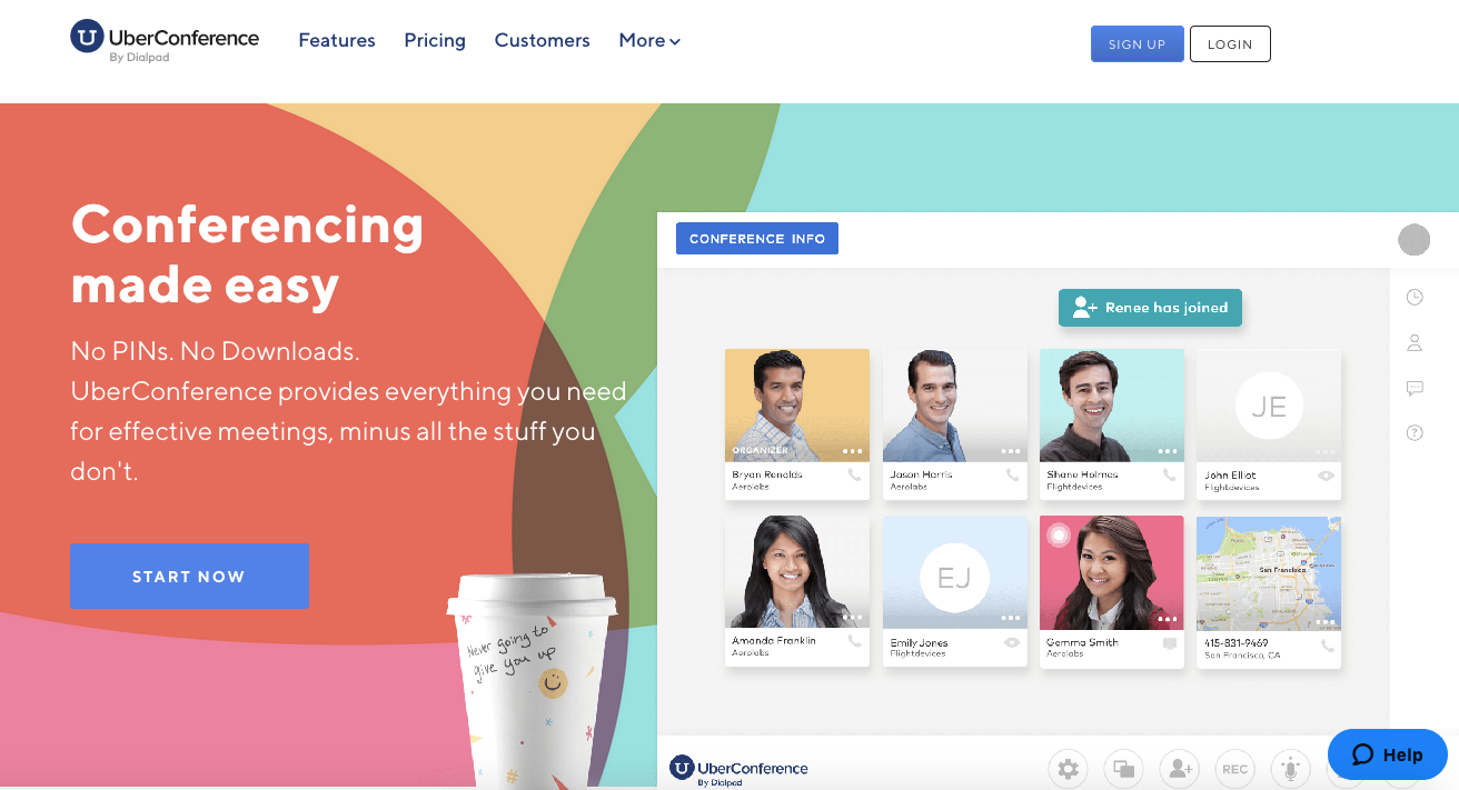 Team collaboration tools: UberConference