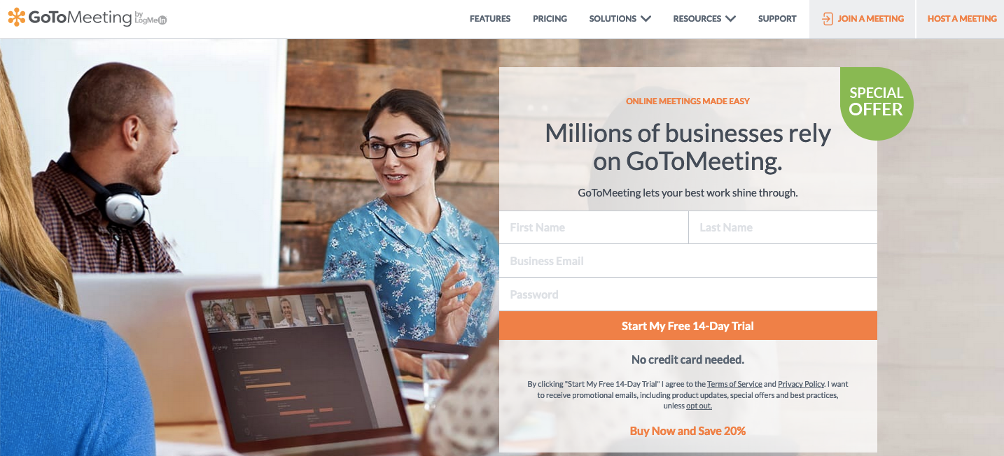 Team collaboration tools: GoToMeeting