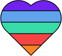 rainbow heart icon