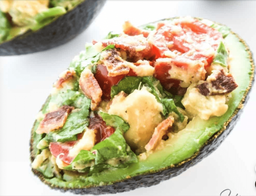 Keto BLT-Stuffed Avocado
