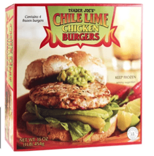Chile Lime Chicken Burgers from Trader Joe's