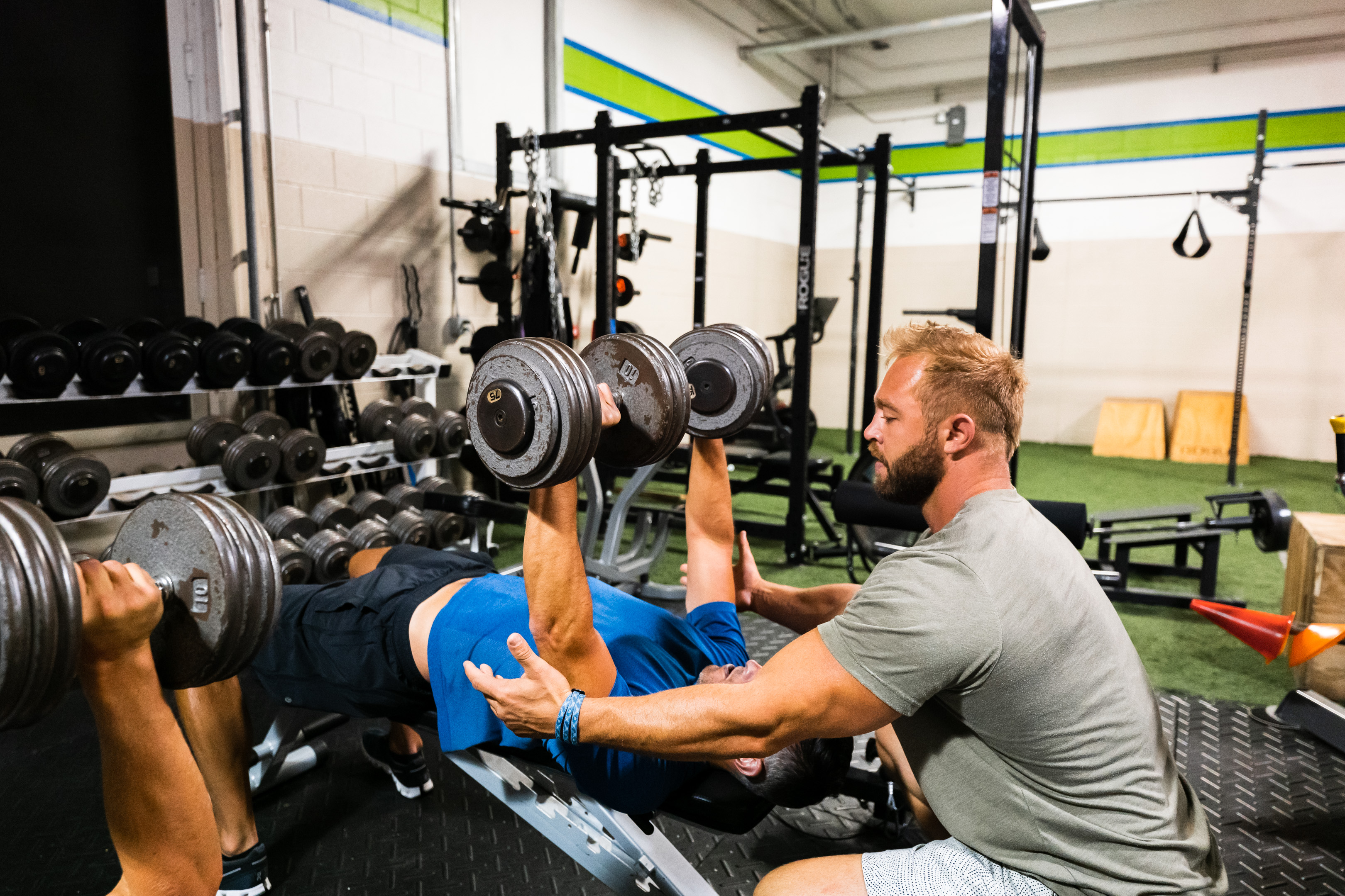 Workout session at Prevail Grand Rapids personal training and gym located in Ada, Michigan.