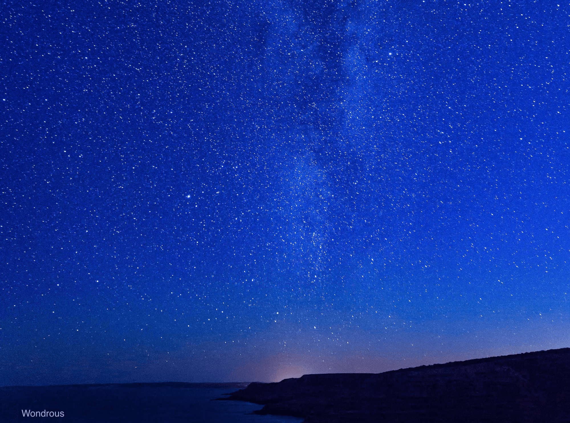 stars above Kalbarri cliffs
