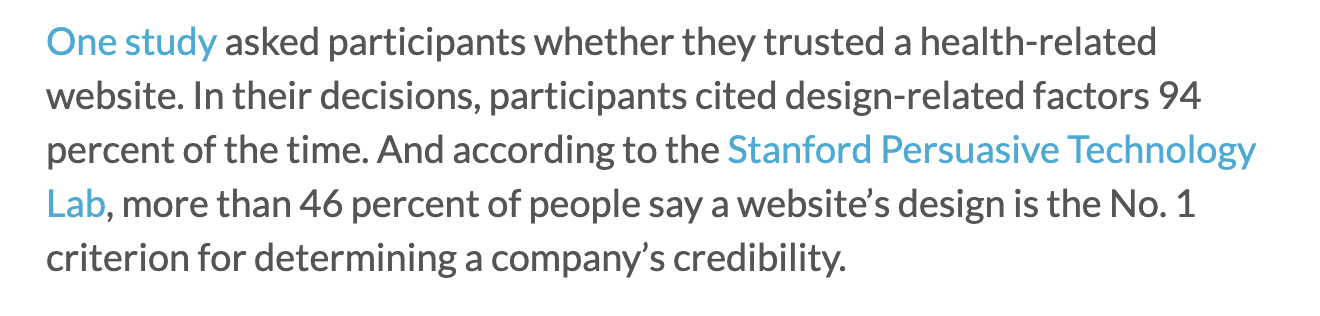 Example of third party links