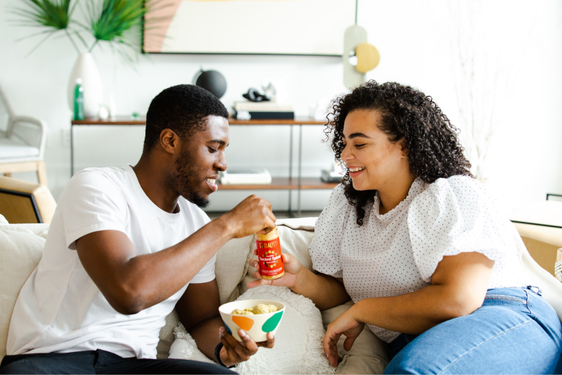 A couple enjoying each other's company.